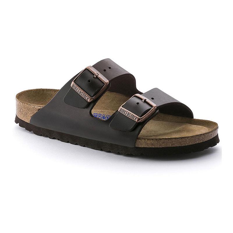 Birkenstock Soft Footbed Amalfi Læder Arizona Dame Brune | DK 71ZUT